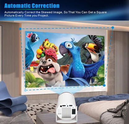 HY300PRO Mini Projector with WiFi and Bluetooth, 4K Support Smart Portable