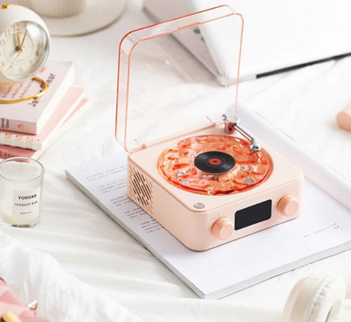 Retro vinyl wireless speaker Bluetooth HIFI bass gramophone supports white noise playback